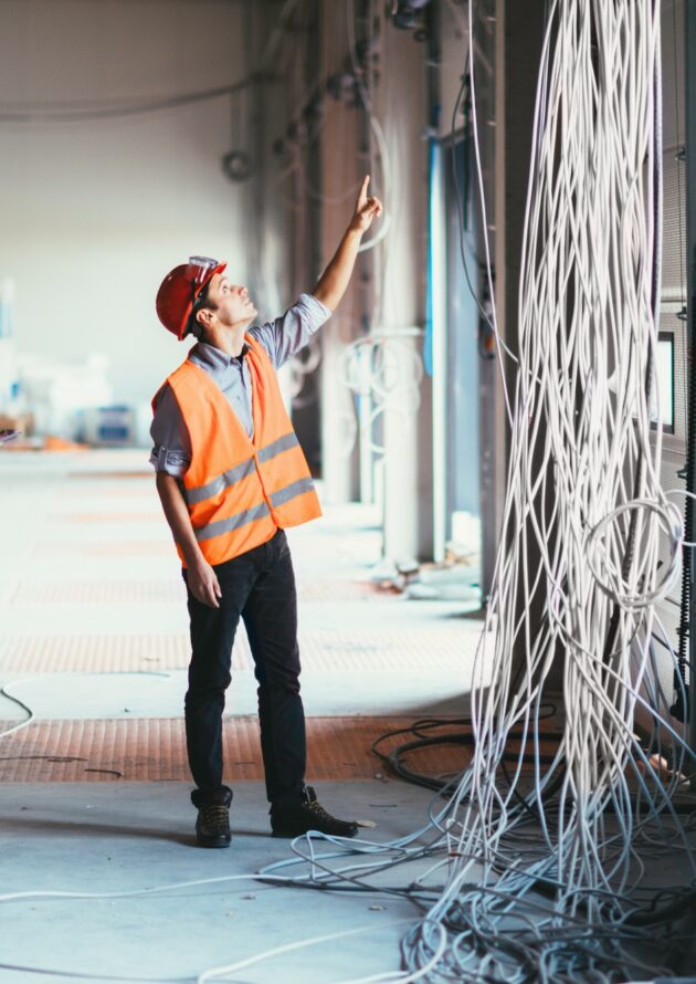 Maintenance Engineers checking cables Maintenance Engineers checking cables